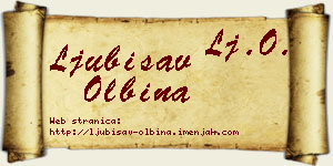 Ljubisav Olbina vizit kartica